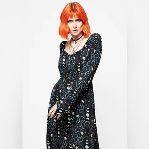 Disturbia PYTHIA Flute Sleeve Midi Dress